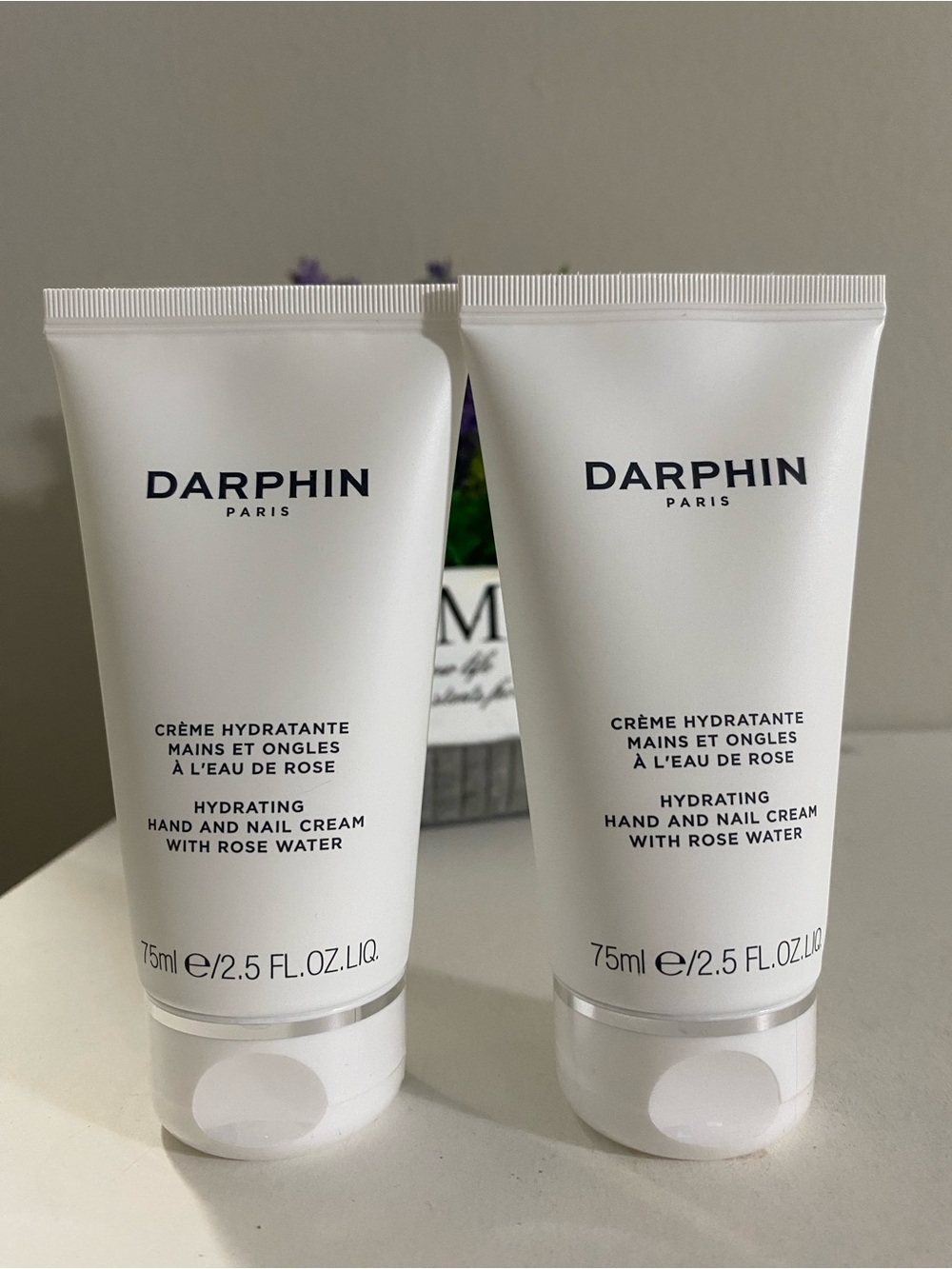 LOTS OF 2 Darphin Hydrating Hand And Nail Cream With Rose Water, 2x 2.5 OZ